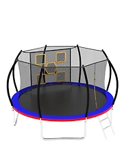 Streamdale Furniture 12FT Trampoline with Enclosure - Recreational Trampolines with Ladder, Astm Approval Outdoor Trampoline for Kids