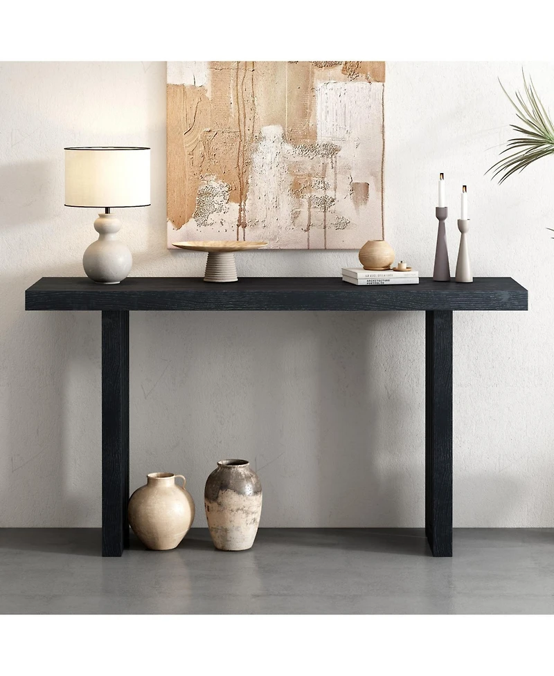 Streamdale Furniture Oak Veneer Console Table - Entryway/Hallway/Living Room