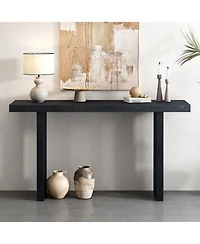 Streamdale Furniture Oak Veneer Console Table - Entryway/Hallway/Living Room