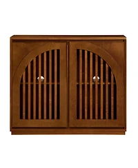 Streamdale Furniture Mid Century Fluted Sideboard Cabinet - Walnut