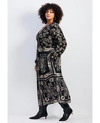 Avenue Women's Eliana Scarf Placement Print Dress