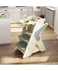 Streamdale Furniture Adjustable Highchair & Toddler Tower with 5-Point Harness
