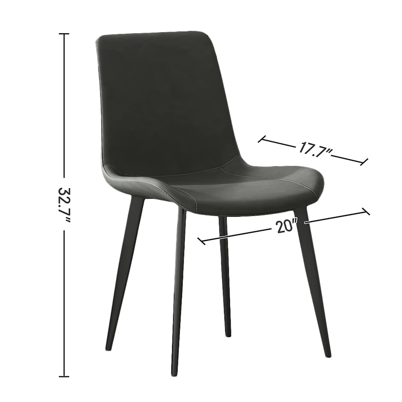 Streamdale Furniture Upholstered Faux Leather Dining Chairs (Set of 2)