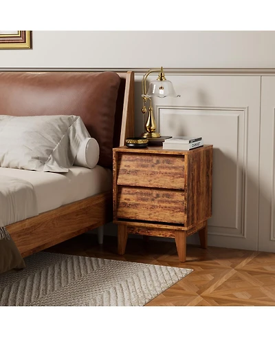 Streamdale Furniture Set of 2 Vintage Mid-Century Nightstands