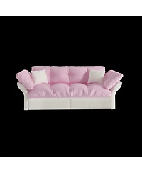 Streamdale Furniture Queen Pull Out Sofa Bed, 3-in-1 Convertible Sleeper, Velvet Loveseat