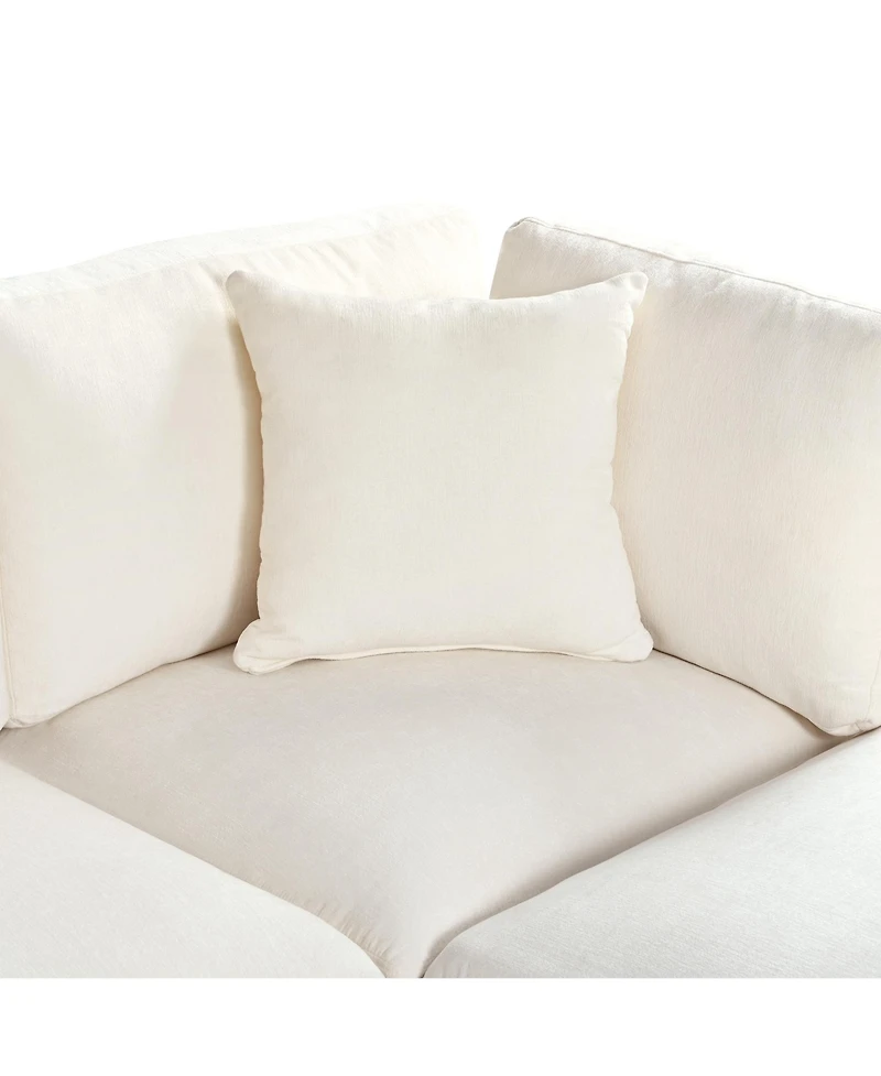 Streamdale Furniture Streamdale Modular Sofa with Ottoman & Cup Holders (5-Seater