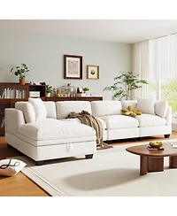 Streamdale Furniture Streamdale Modular Sofa with Ottoman & Cup Holders (5-Seater