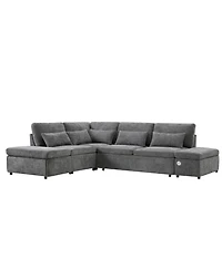 Streamdale Furniture 107" Modular Sectional Sofa with Ottoman