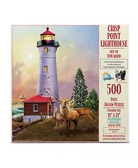 SunsOut Crisp Point Lighthouse 500 piece Jigsaw Puzzle for Adults