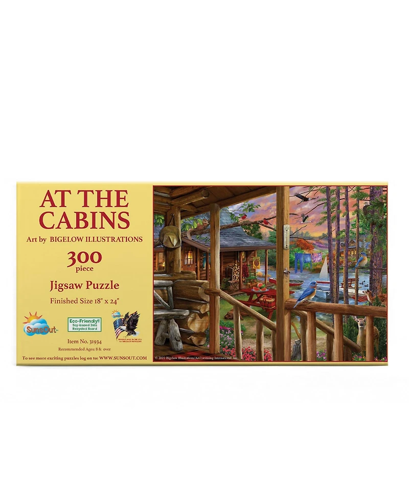 SunsOut At The Cabins 300 piece Jigsaw Puzzle for Adults