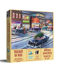 SunsOut Twilight on Main 500 piece Jigsaw Puzzle for Adults