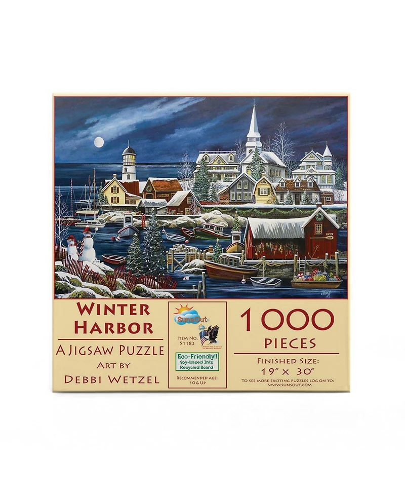 Winter Harbor 1000 piece Jigsaw Puzzle for Adults Christmas
