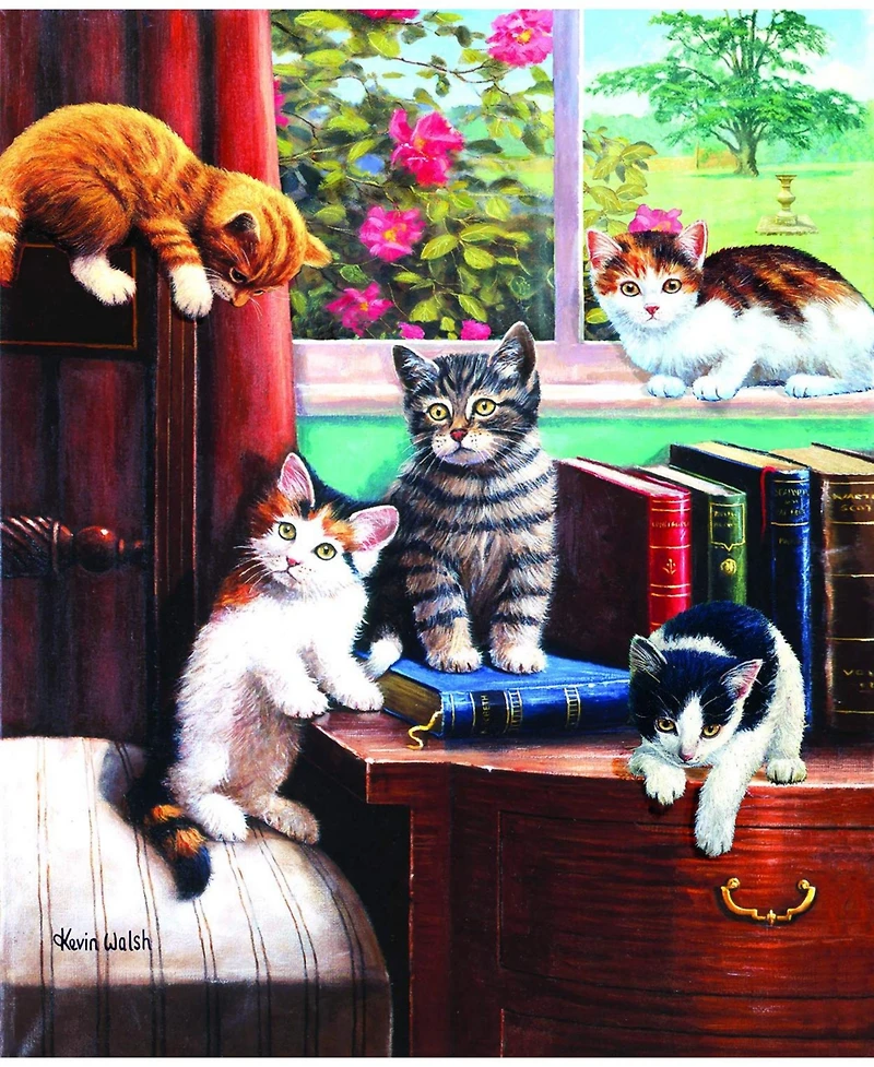 SunsOut Playtime in the Study 1000 piece Jigsaw Puzzle for Adults