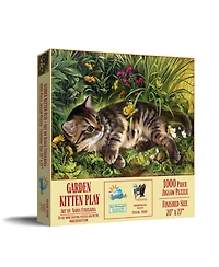 SunsOut Garden Kitten Play 1000 piece Jigsaw Puzzle for Adults