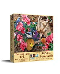 SunsOut Watering Can Birds 1000 piece Jigsaw Puzzle for Adults