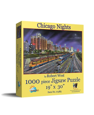 SunsOut Chicago Nights 1000 piece Jigsaw Puzzle for Adults