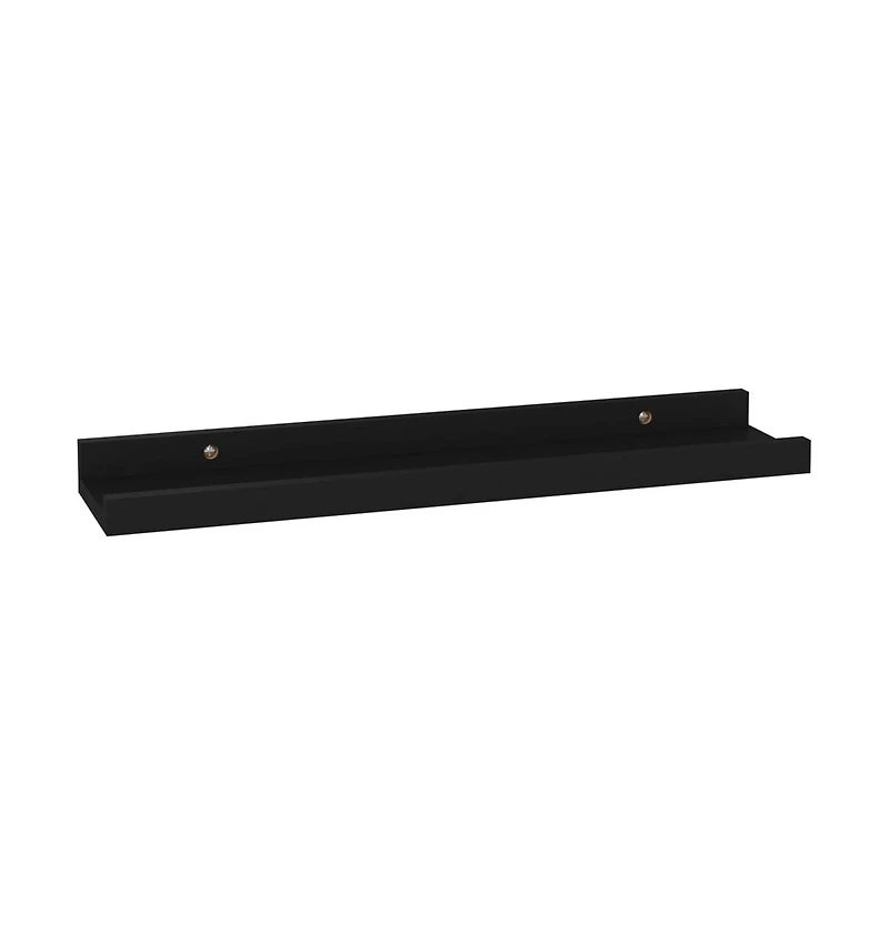 vidaXL Wall Shelves 4 pcs Black 15.7"x3.5"x1.2"