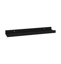 vidaXL Wall Shelves 4 pcs Black 15.7"x3.5"x1.2"