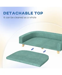 Zeus & Ruta Green Washable Cushion Large Cat Sofa Bed