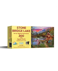 SunsOut Stone Bridge Lake 300 piece Jigsaw Puzzle for Adults