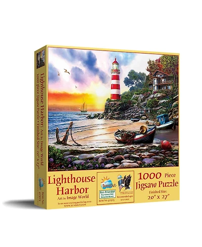 SunsOut Lighthouse Harbor 1000 piece Jigsaw Puzzle for Adults
