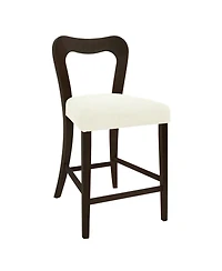 Streamdale Furniture Counter Stool Without Arm(dark brown+beige) Set of 2