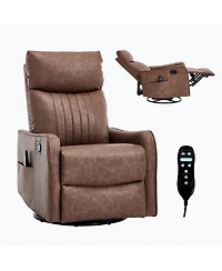 Streamdale Furniture Heat Massage Rocker Swivel Recliner