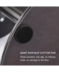 Streamdale Furniture Black Titanium Leather Bar Stool Swivel Adjustable Height (Grey)