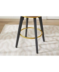 Streamdale Furniture Swivel Counter Height Bar Stools Set of 2 Brown