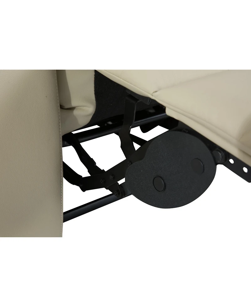 Streamdale Furniture Breathable Leather Manual Reclining recliner chair for living room, Cream