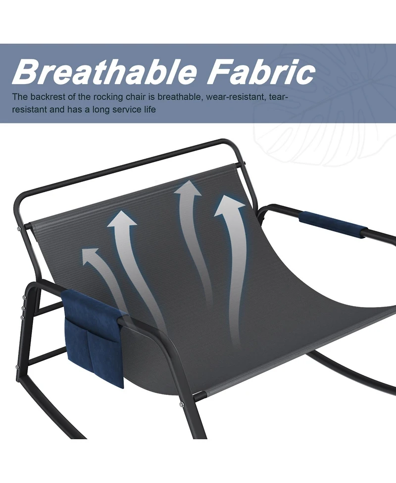 Streamdale Furniture Rocking Chair with Cushions, Storage & Armrests.