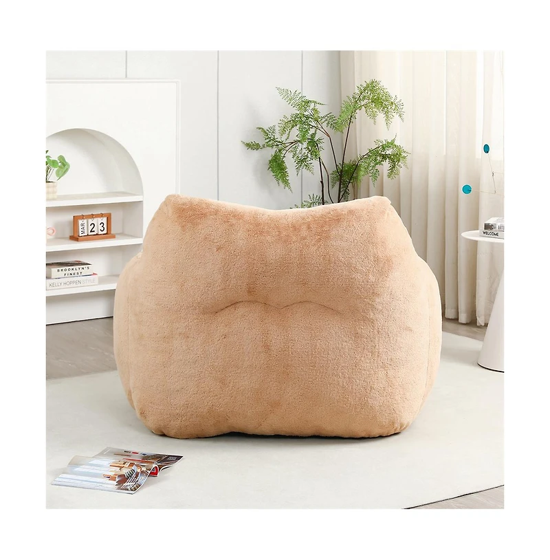 Cesicia Bean Bag Sofa with Armrests High-Density Foam Stuffed Lazy for Adults Removable Cover