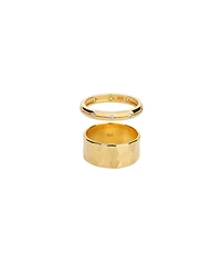 Bearfruit Jewelry 18k Gold Plated Sterling Silver Classic Ring Duo Holiday Gift Guide