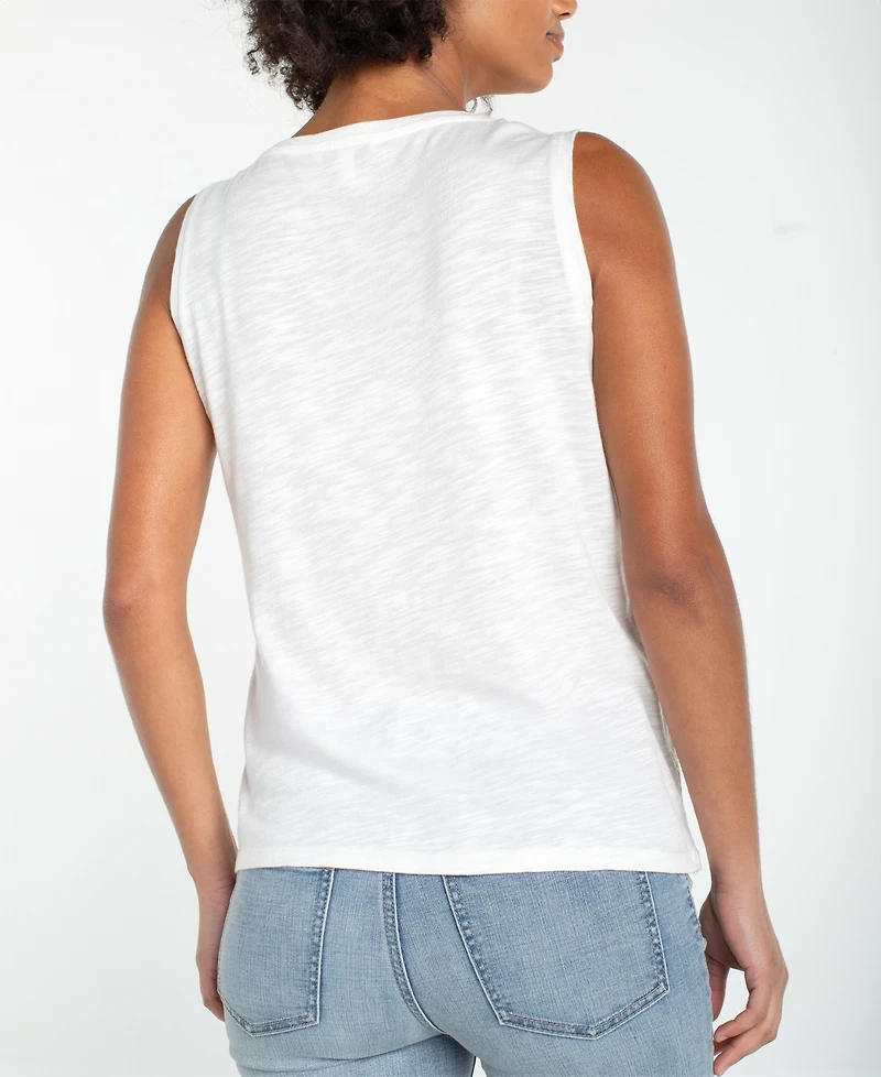 Liverpool Los Angeles Women's Sleeveless Lace Knit Top