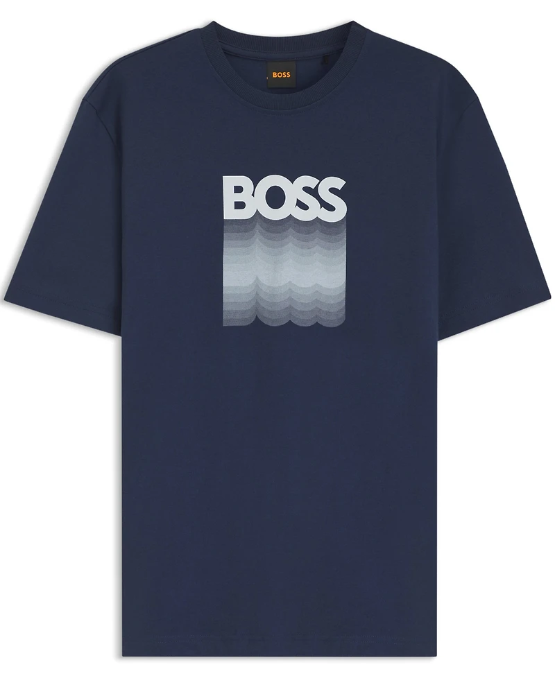 Boss by Hugo Men's Cotton-Jersey Logo Print T-Shirt