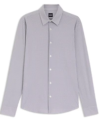 Boss by Hugo Men's Printed Performance-Stretch Jersey Slim-Fit Dress Shirt