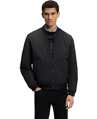 Boss by Hugo Men's Water-Repellent Soft-Touch Fabric Bomber Jacket