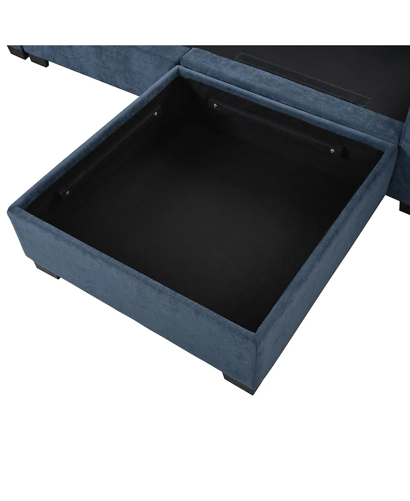 Streamdale Furniture U-Shaped Modular Corner Sofa with Ottomans