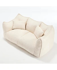 Streamdale Plush Beanbag Sofa with Foam Core for Two