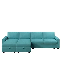 Streamdale Furniture 103.9" U-Shaped Sectional Sofa w/ Storage Chaise & Usb