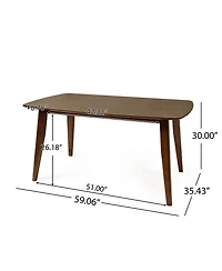 Streamdale Furniture 5-Pc Mid-Century Dining Set with Chairs