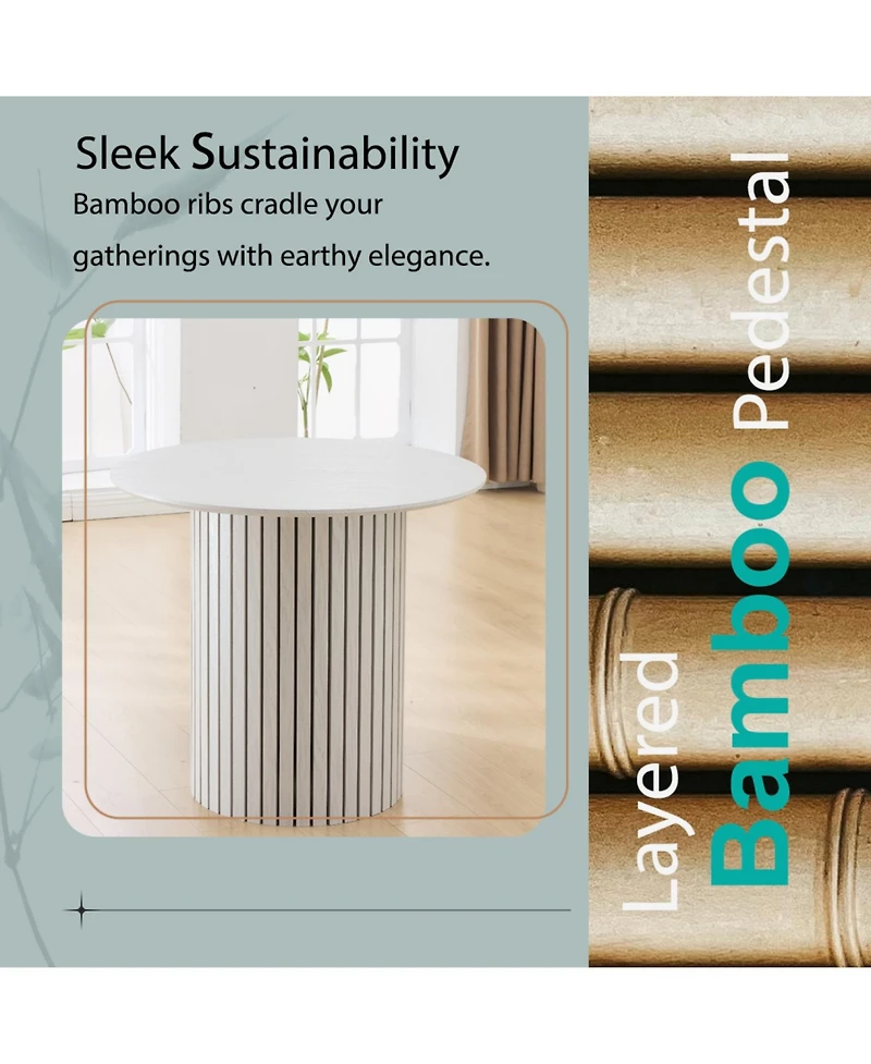 Streamdale Furniture Bamboo & Turquoise Dining Set