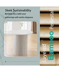 Streamdale Furniture Bamboo & Turquoise Dining Set