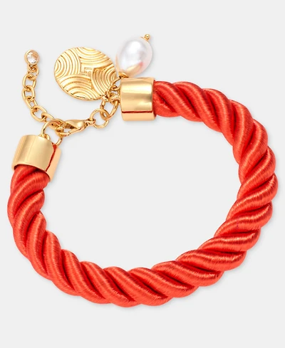 On 34th Gold-Tone Anchor Ribbon Rope Charm Bracelet, Macy's Exclusive