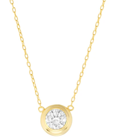 Macy's Cubic Zirconia Bezel Set Station Pendant Necklace