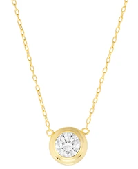 Macy's Cubic Zirconia Bezel Set Station Pendant Necklace