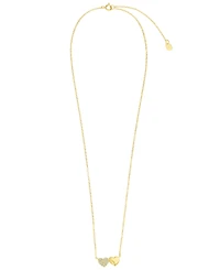 Macy's Cubic Zirconia Two Hearts Pendant Necklace