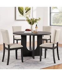 Streamdale Furniture Streamdale 47.3" Round Dining Set with 4 Chairs
