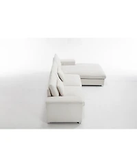 Streamdale Furniture Nordic L-Shaped Flannel Sofa - Minimalist Living Room