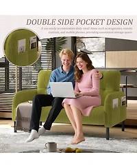 Streamdale Furniture Streamdale Corduroy Double Sofa